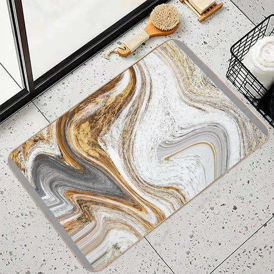 Gold & Silver Marbling Mix Bath Mat
