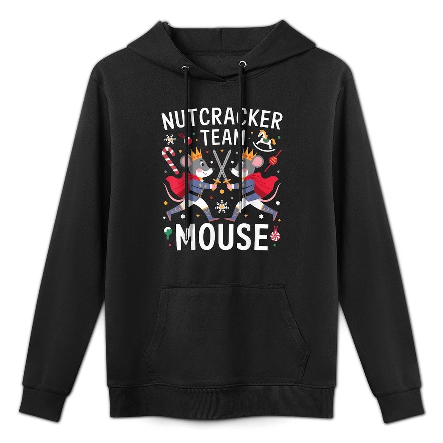 Funny Nutcracker Ballet Team Mouse Soldier Christmas Dance Versatile Streetwear Hoodie