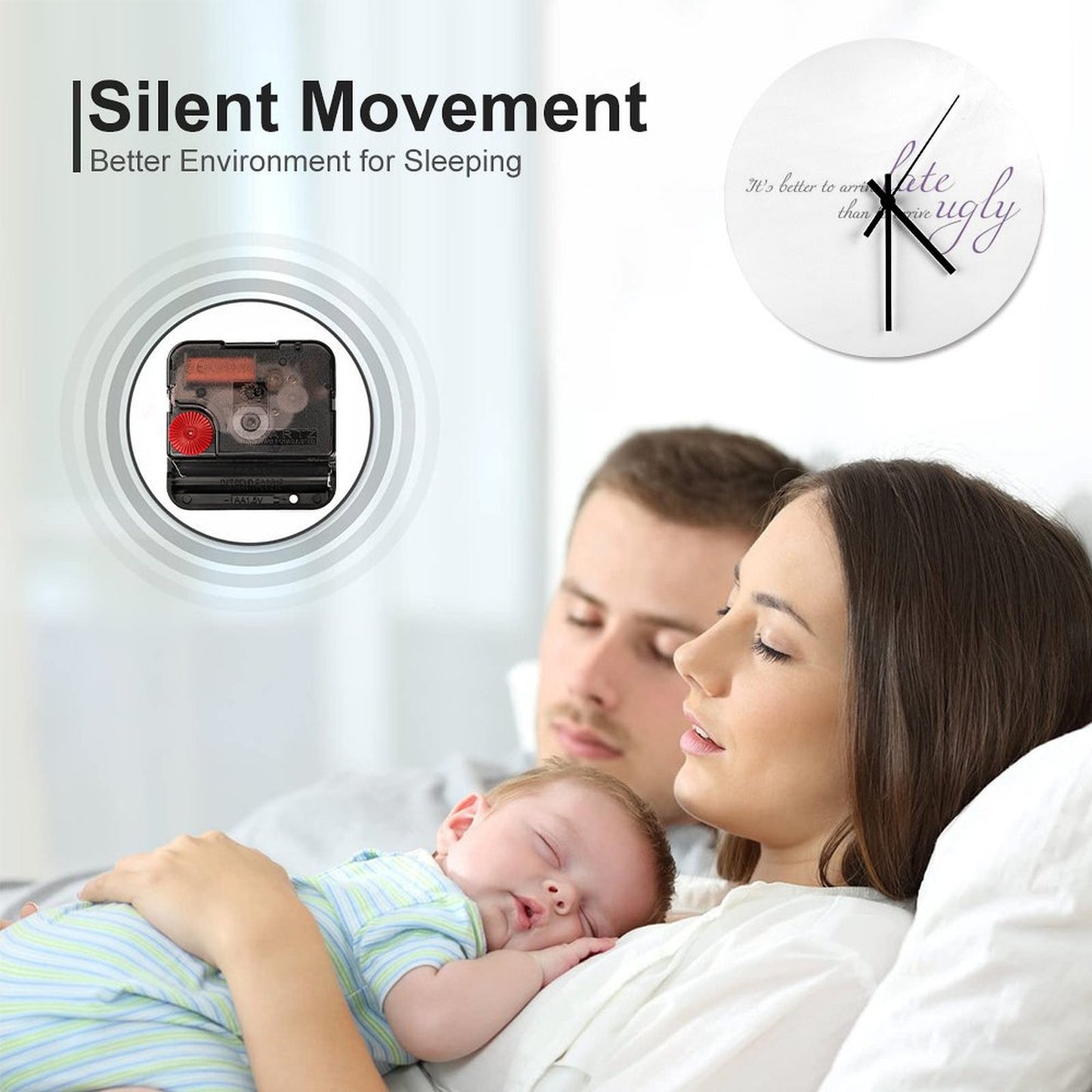 Better To Arrive Late Than Ugly Wall Clock