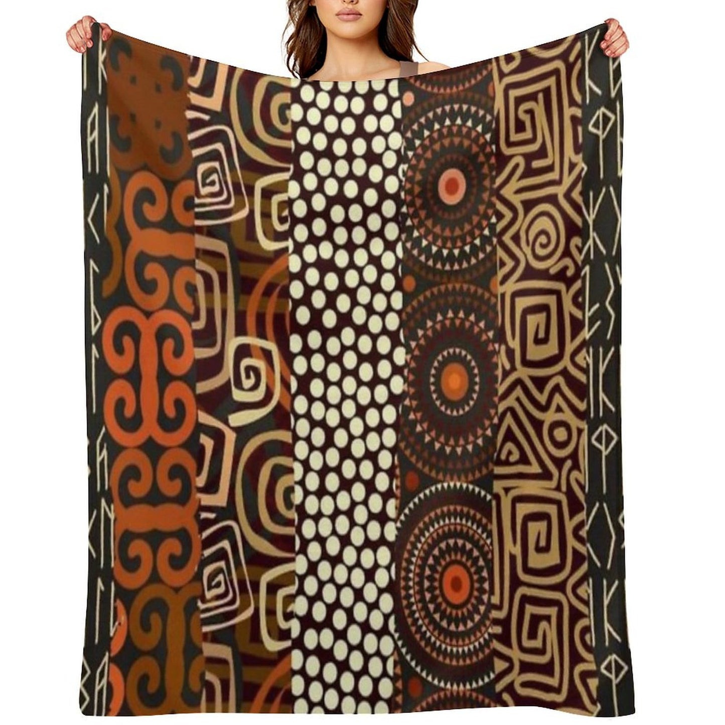 African Ethnic Pattern Throw Blanket