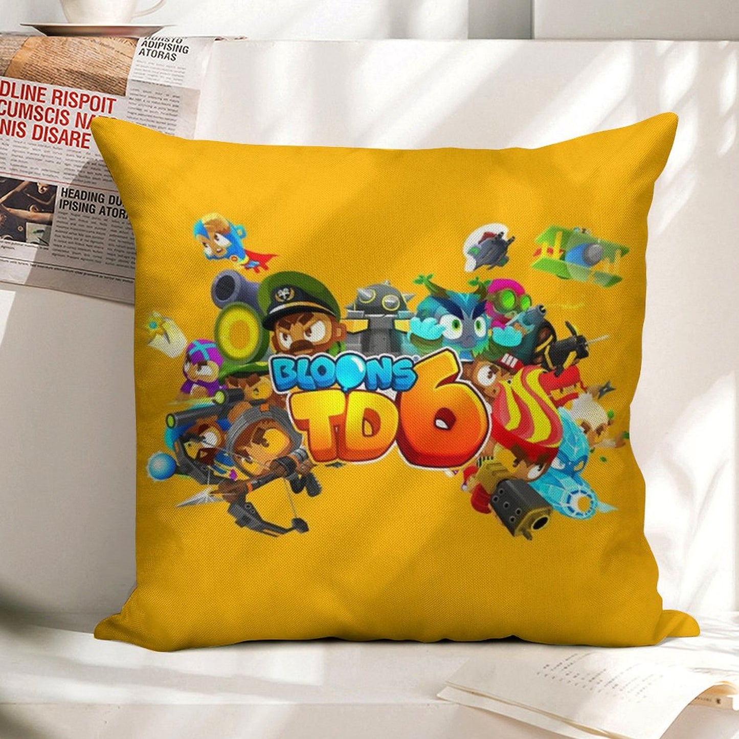 Bloons TD6 Linen Throw Pillow Cover