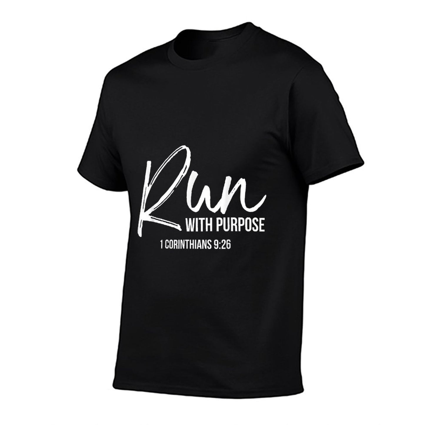 P37 Design Studio Jesus Shirts Christian Runner Gift Running Gear Run With Purpose Quote - Women's, Black, Small,, Classic F T-Shirt
