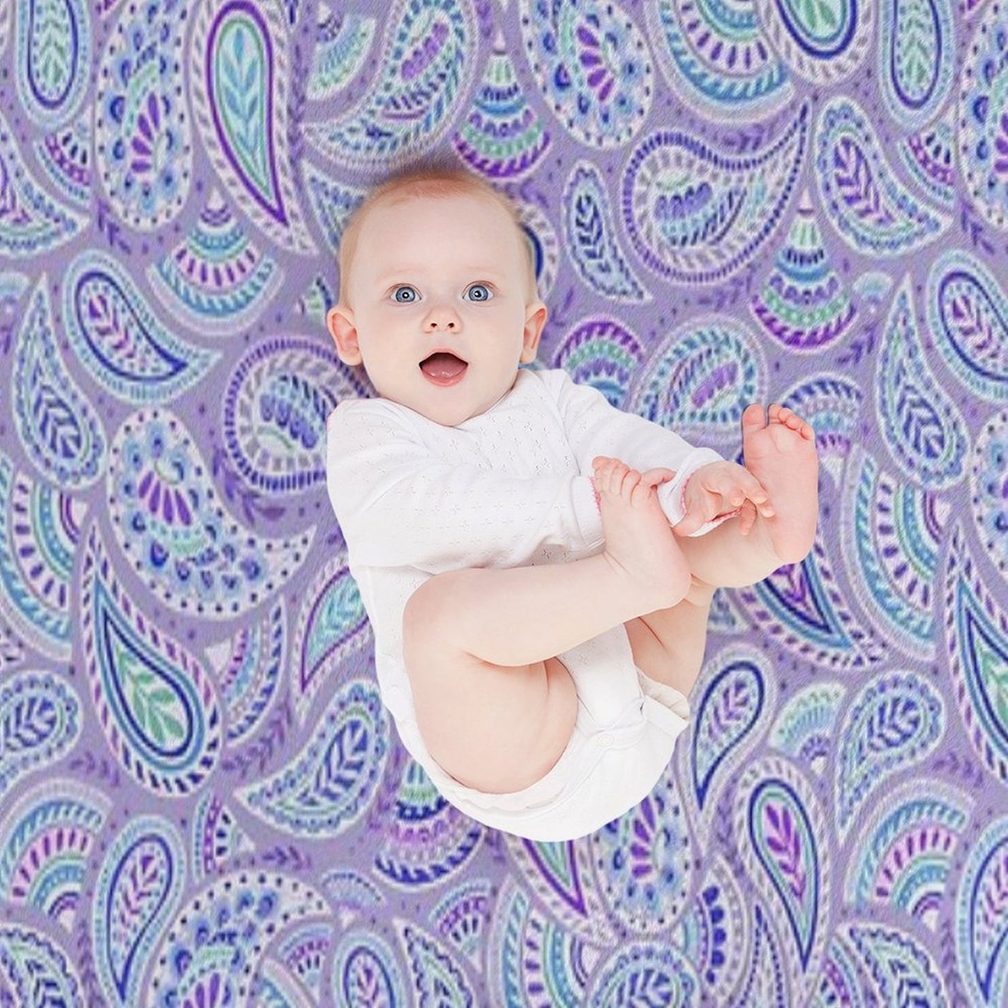 Purple Paisley Throw Blanket