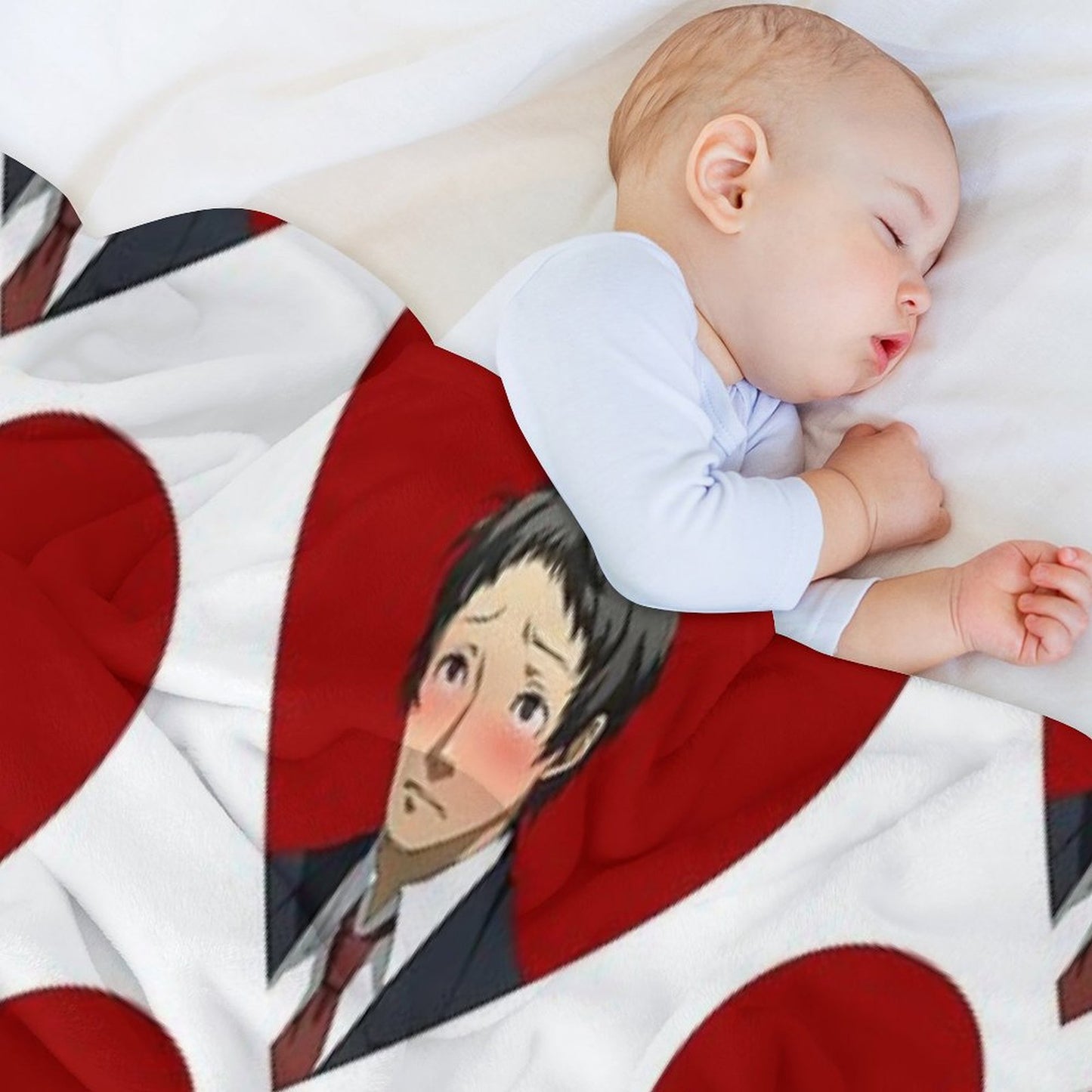 Tohru Adachi Portrait (Blushing Heart) Throw Blanket