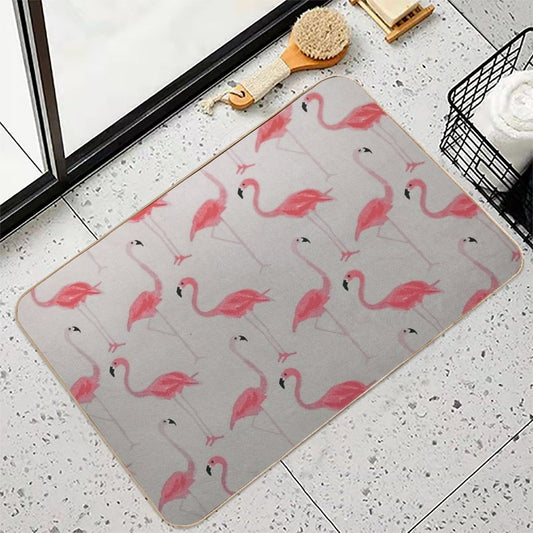 Flamingos Best Friends Bath Mat