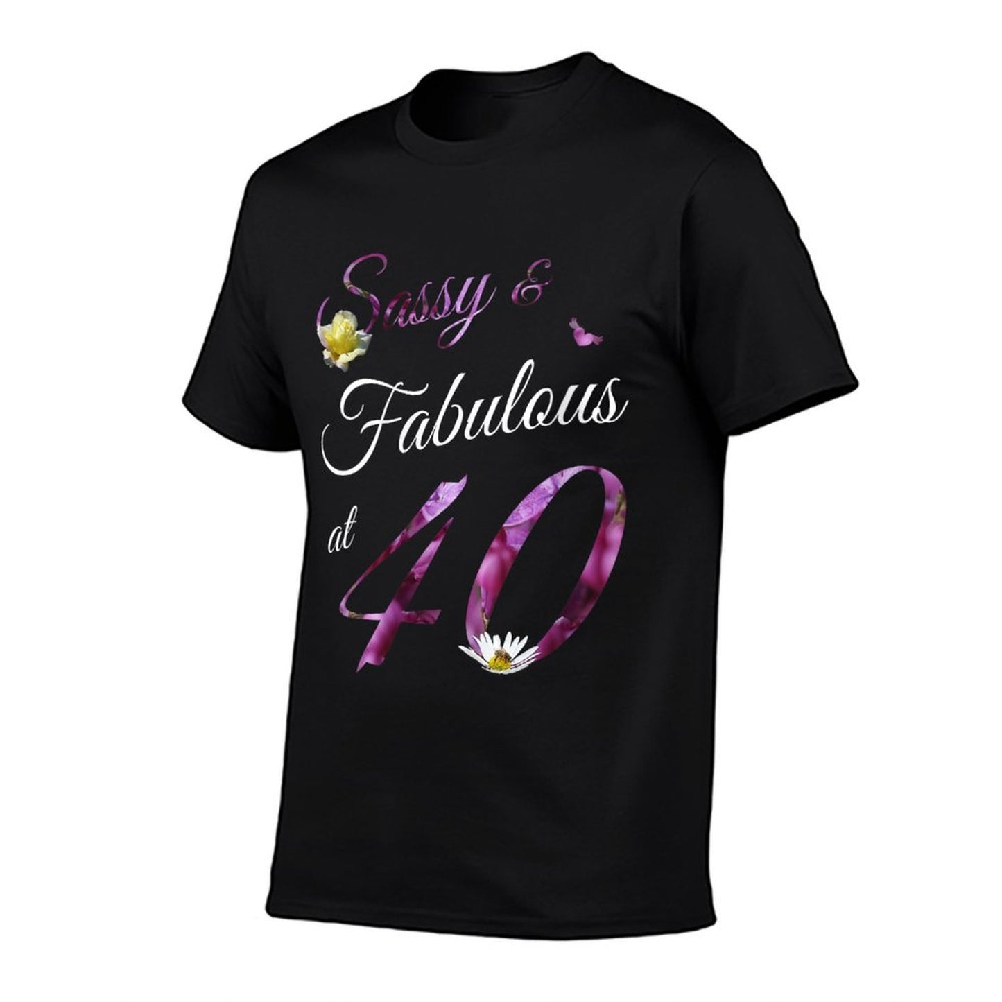 Womens 40 Year Old Sassy & Fabulous Floral 1985 40th Birthday Gift Stretchy T-Shirt
