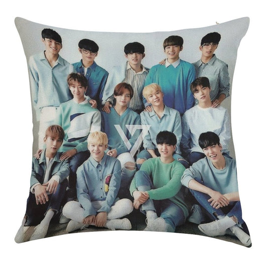 Seventeen Linen Throw Pillow Cover