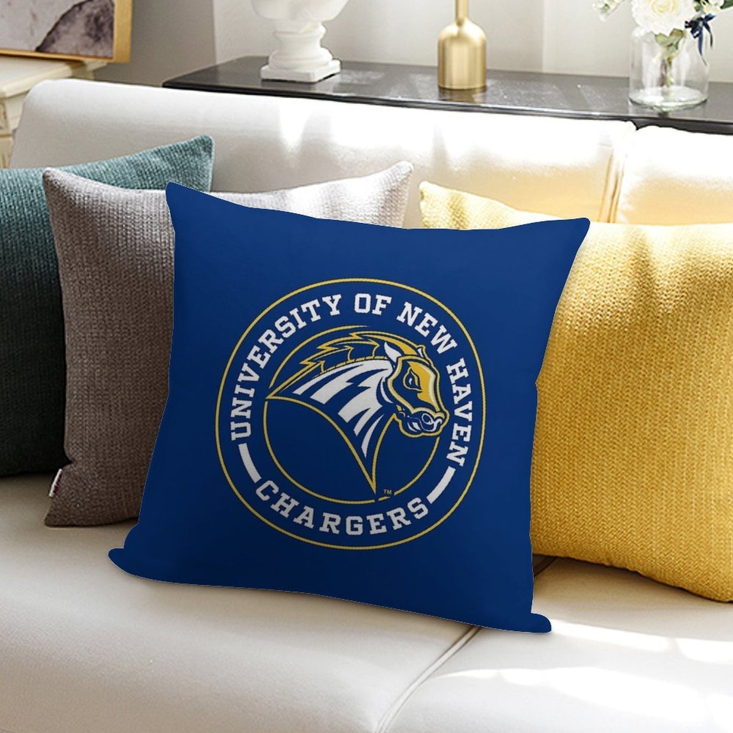 UNH - Circle Soft Short Plush Fabric Throw Pillow