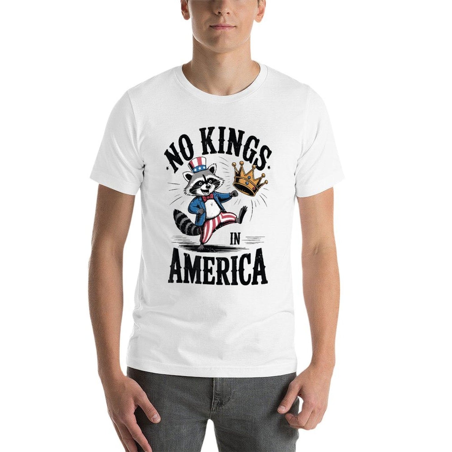 No Kings America Funny Raccoon 4th July Trash-Panda Toddler Versatile T-Shirt