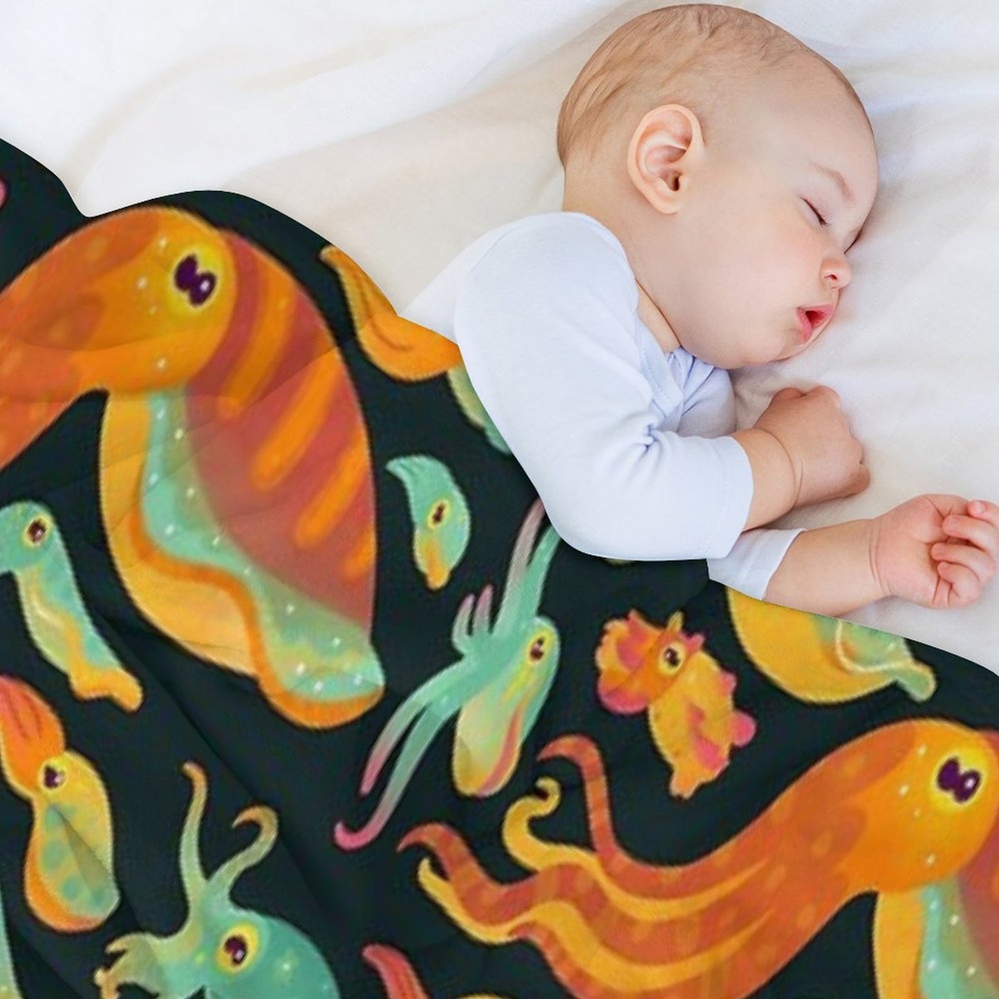 Cuttlefish - Dark Throw Blanket