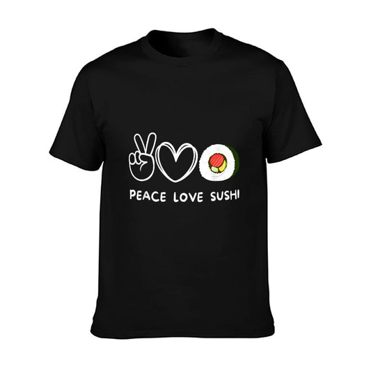 Peace, Love Sushi Retro Sushi Lover Japanese Food Lover T-Shirt