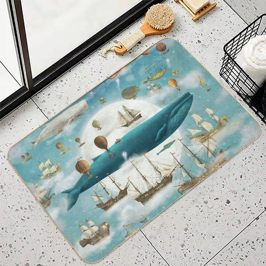 Ocean Meets Sky - Book Art Bath Mat