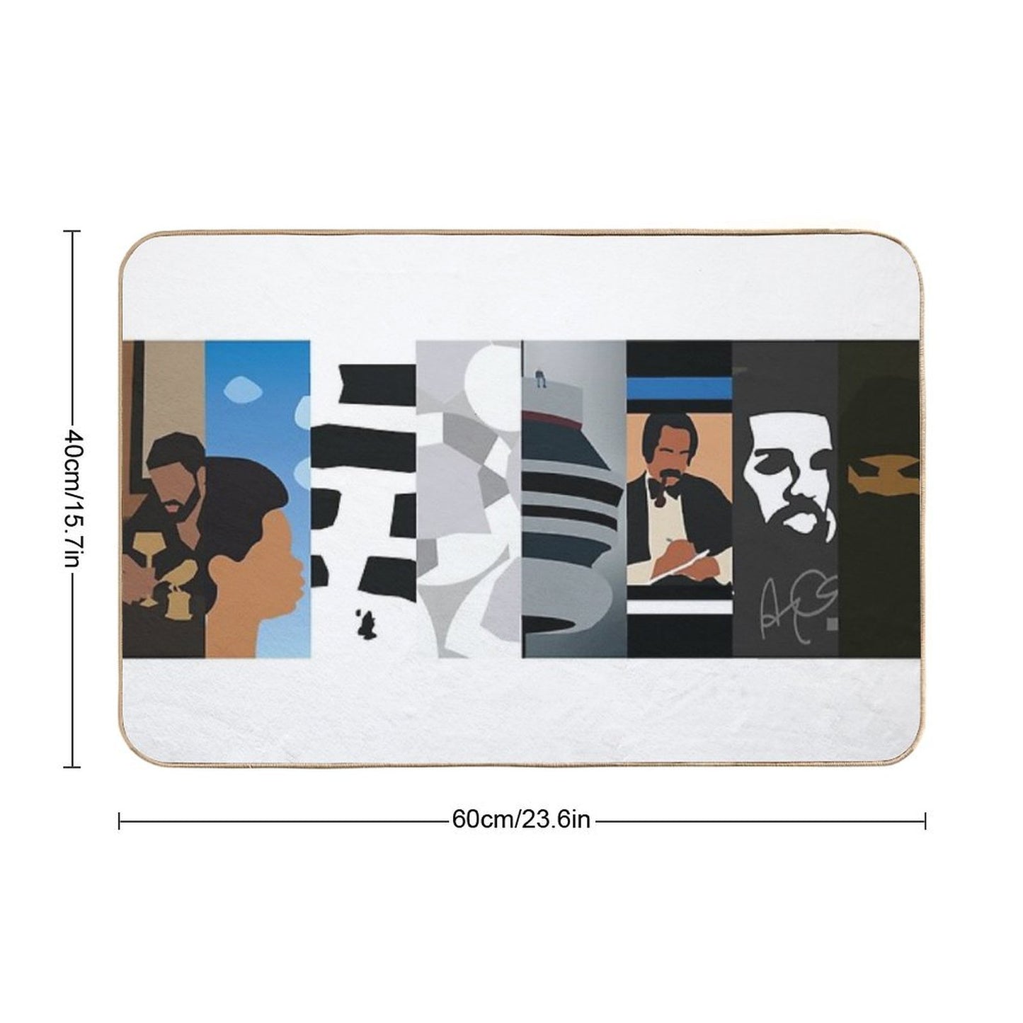 Drake Minimal Album Covers Bath Mat