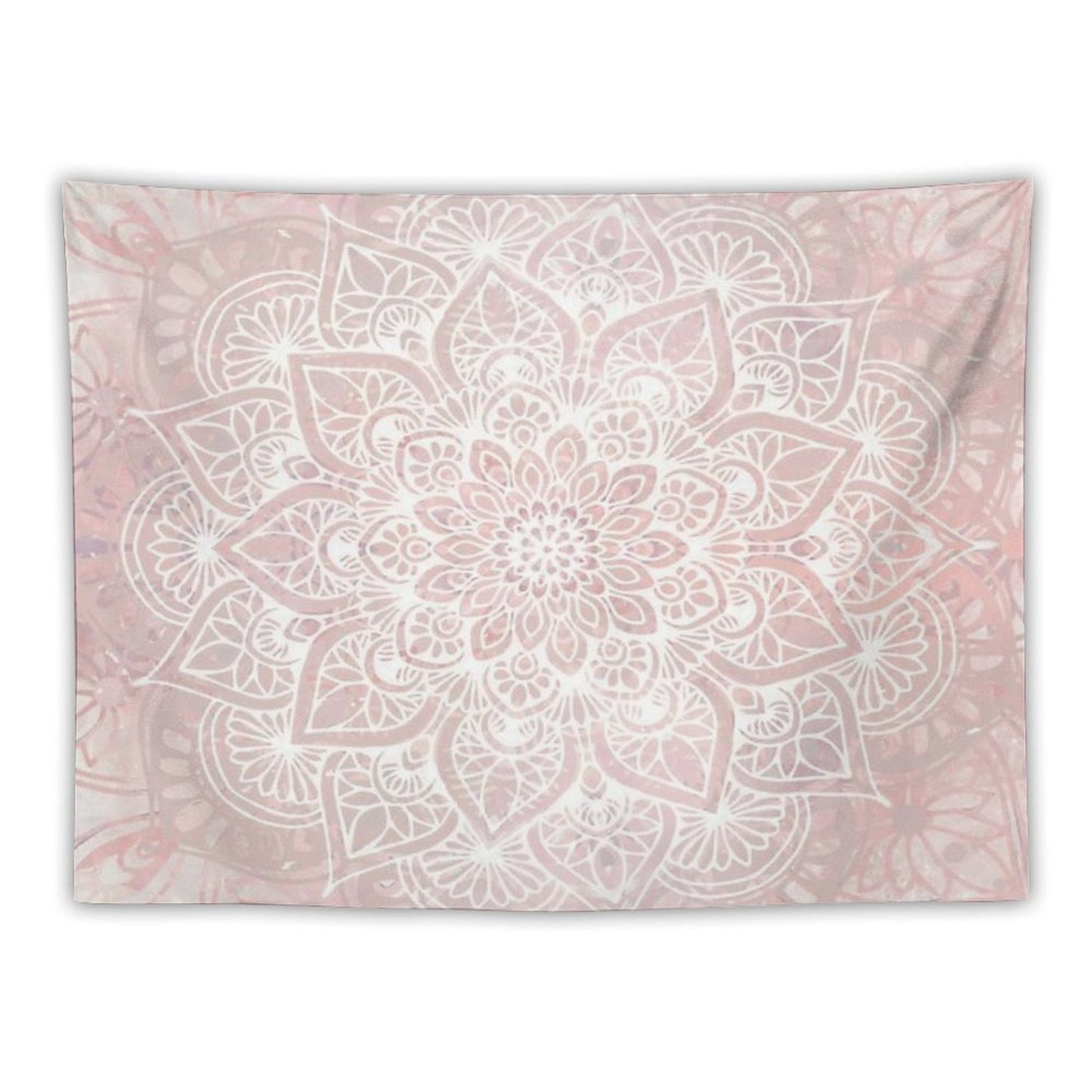 Mandala Yoga Love, Pastel Pink Tapestry