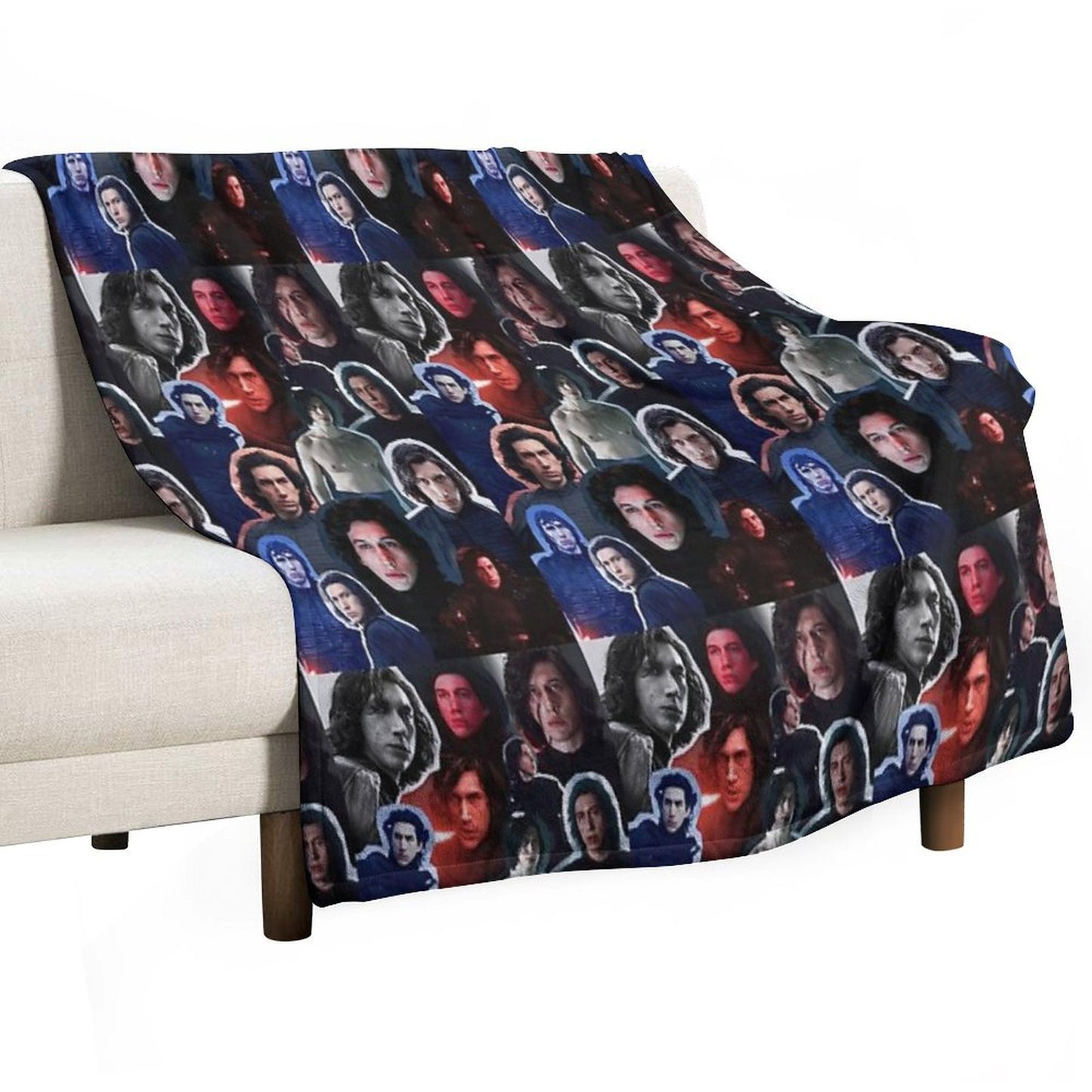 Adam Driver As BenKylo Collage Edit Throw Blanket