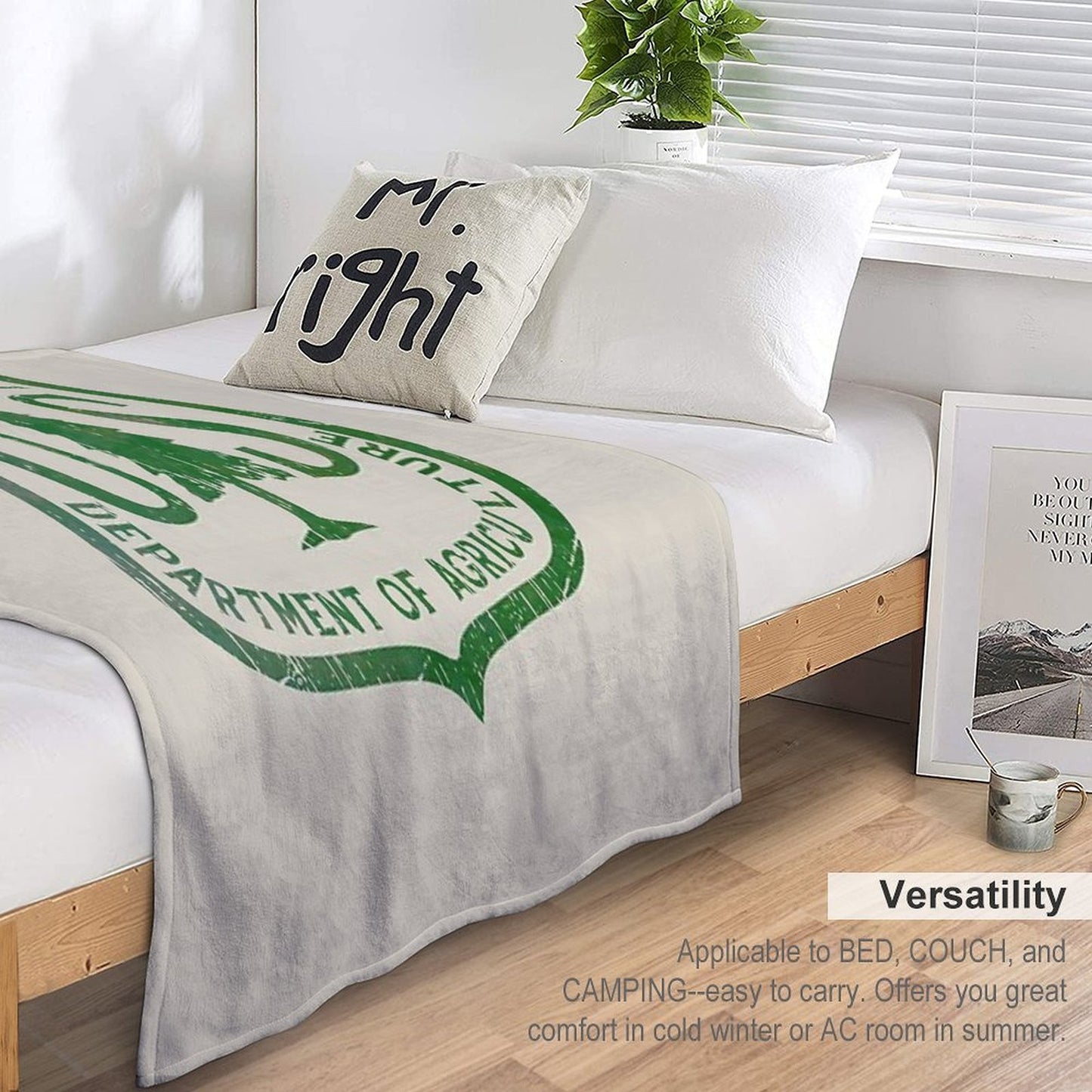 Forest Service Vintage Green Emblem Throw Blanket