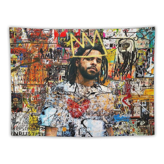 J Cole Portrait Tapestry