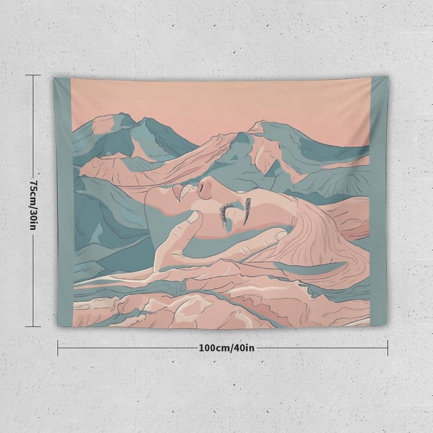 I Saw Her Face In The Mountains Tapestry