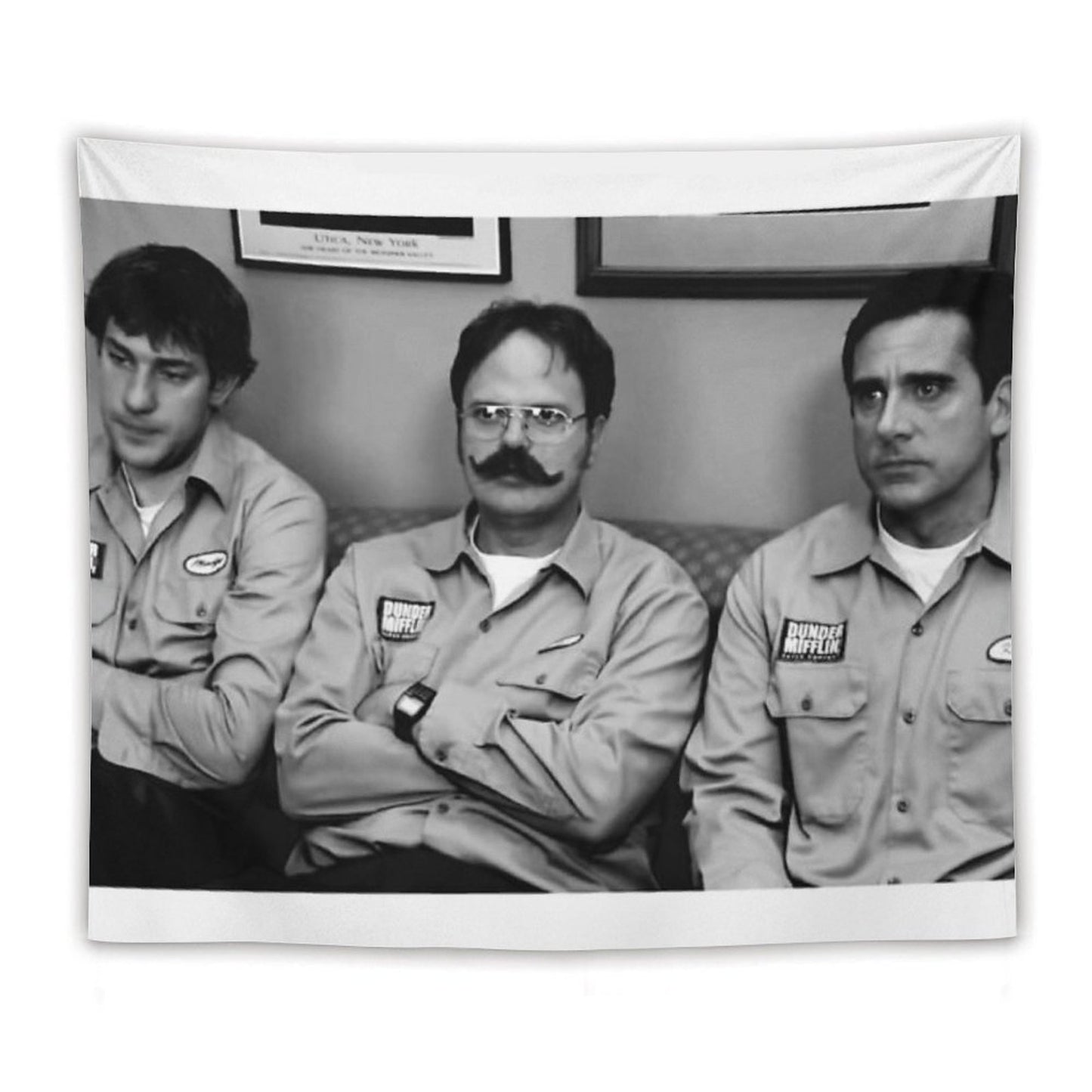 Jim, Dwight And Michael at Utica Tapestry