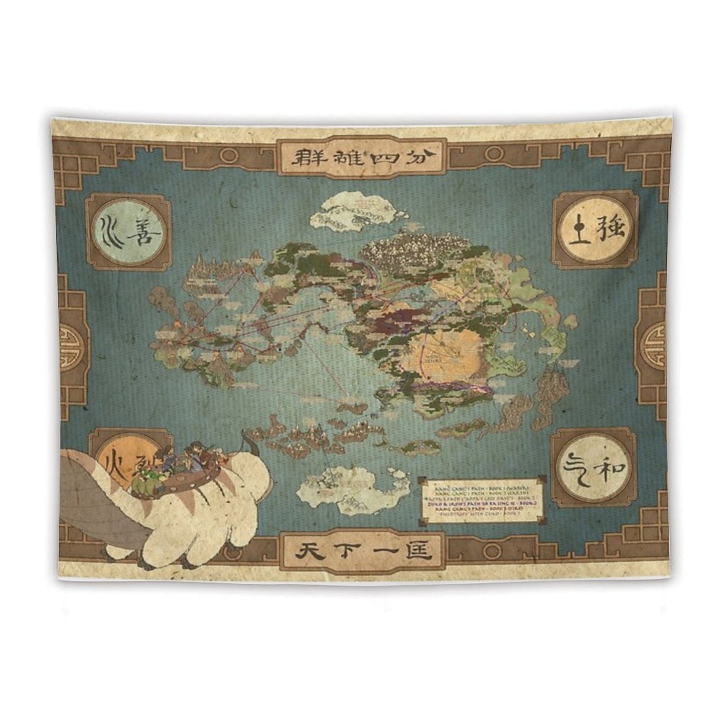 Avatar The Last Airbender Map Tapestry
