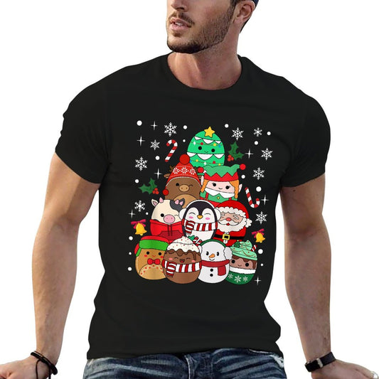 Squish Squad Merry Christmas Great Gifts Cute Kids Family Relaxed-fit T-Shirt