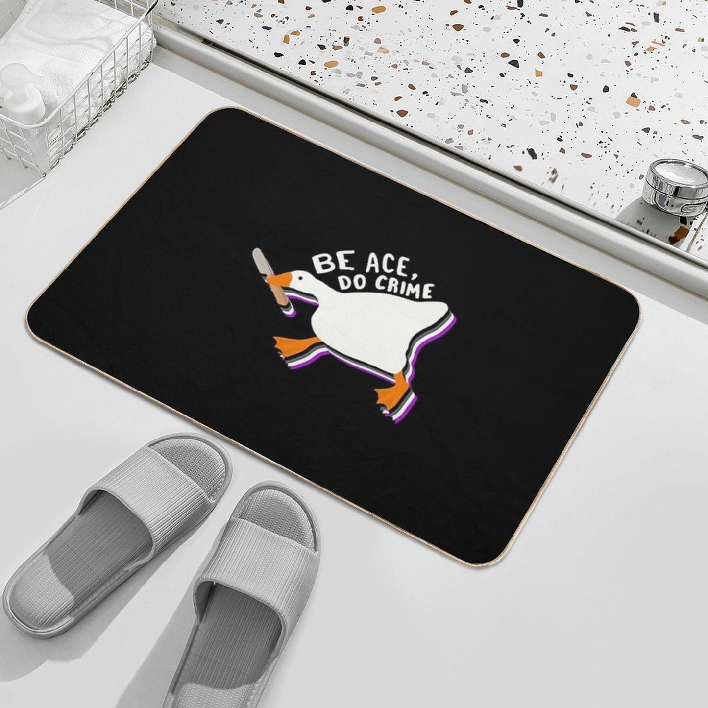 Be Ace Do Crime Goose Bath Mat