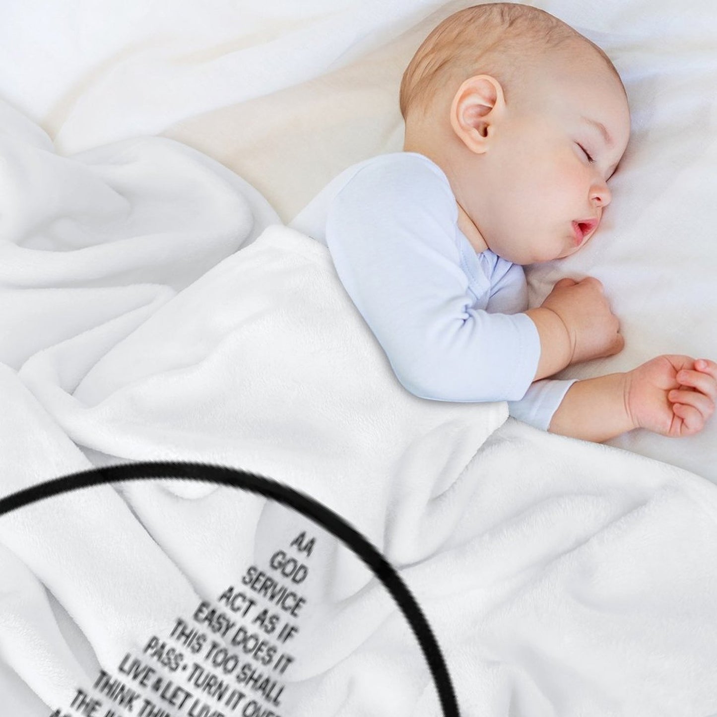 Alcoholics Anonymous Symbol in Slogans (A.A.) Throw Blanket