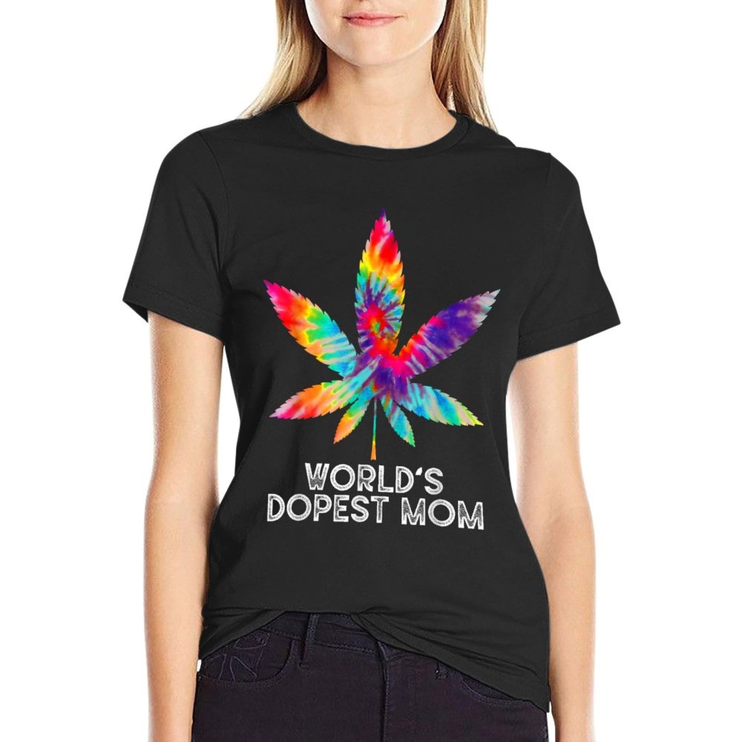 World's Dopest Mom Weed Soul Cannabis Tie Dye Mother's Day T-Shirt
