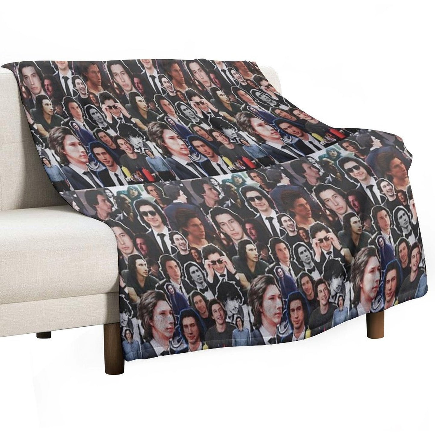 Assorted Adam Driver Collage Throw Blanket