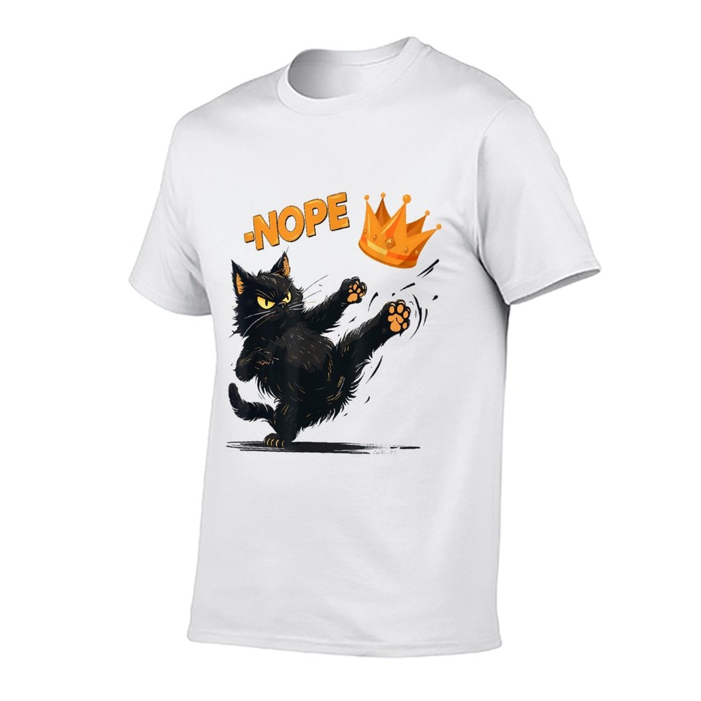No Kings in America Black Cat Slim-fit Cut T-Shirt