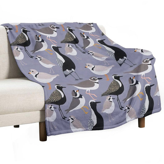 Plethora of Plovers Throw Blanket