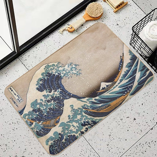 The Great Wave Off Kanagawa Bath Mat
