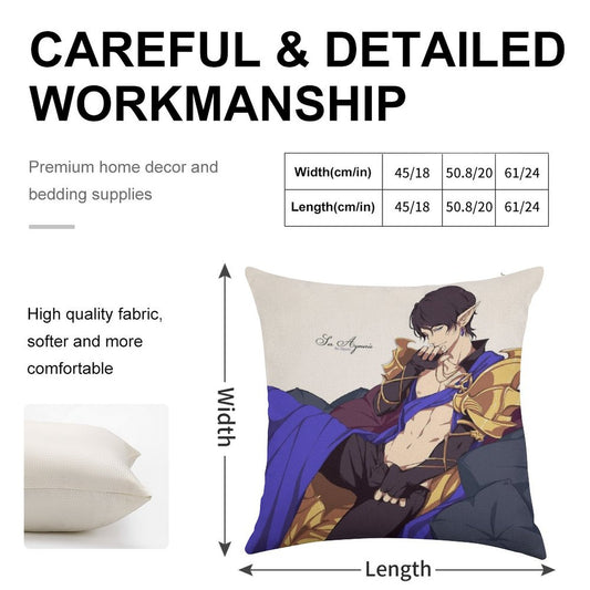 Ser Aymeric Linen Throw Pillow Cover
