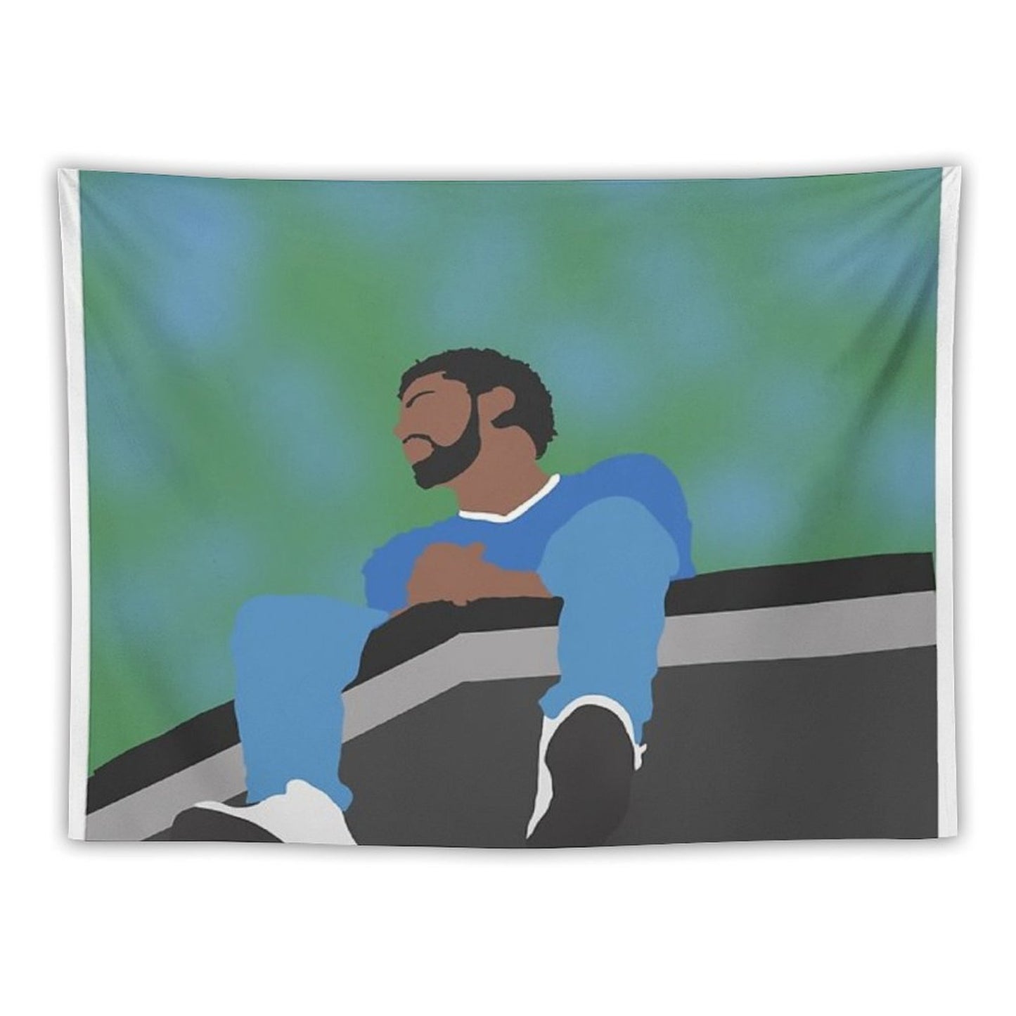 J. Cole Minimalist Album Cover Tapestry