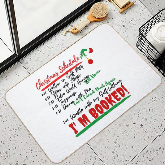 Christmas Schedule Bath Mat