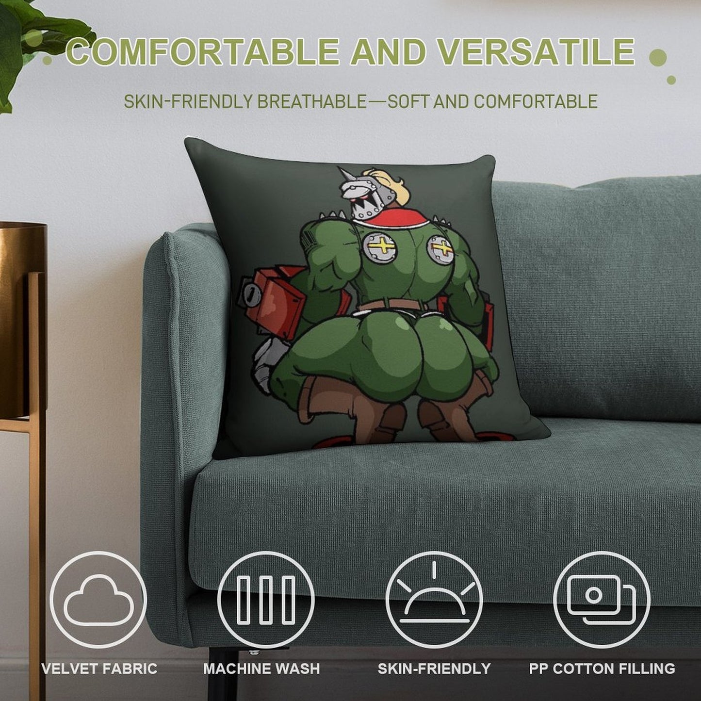 Potemkin Culo Soft Anti-Pilling Throw Pillow