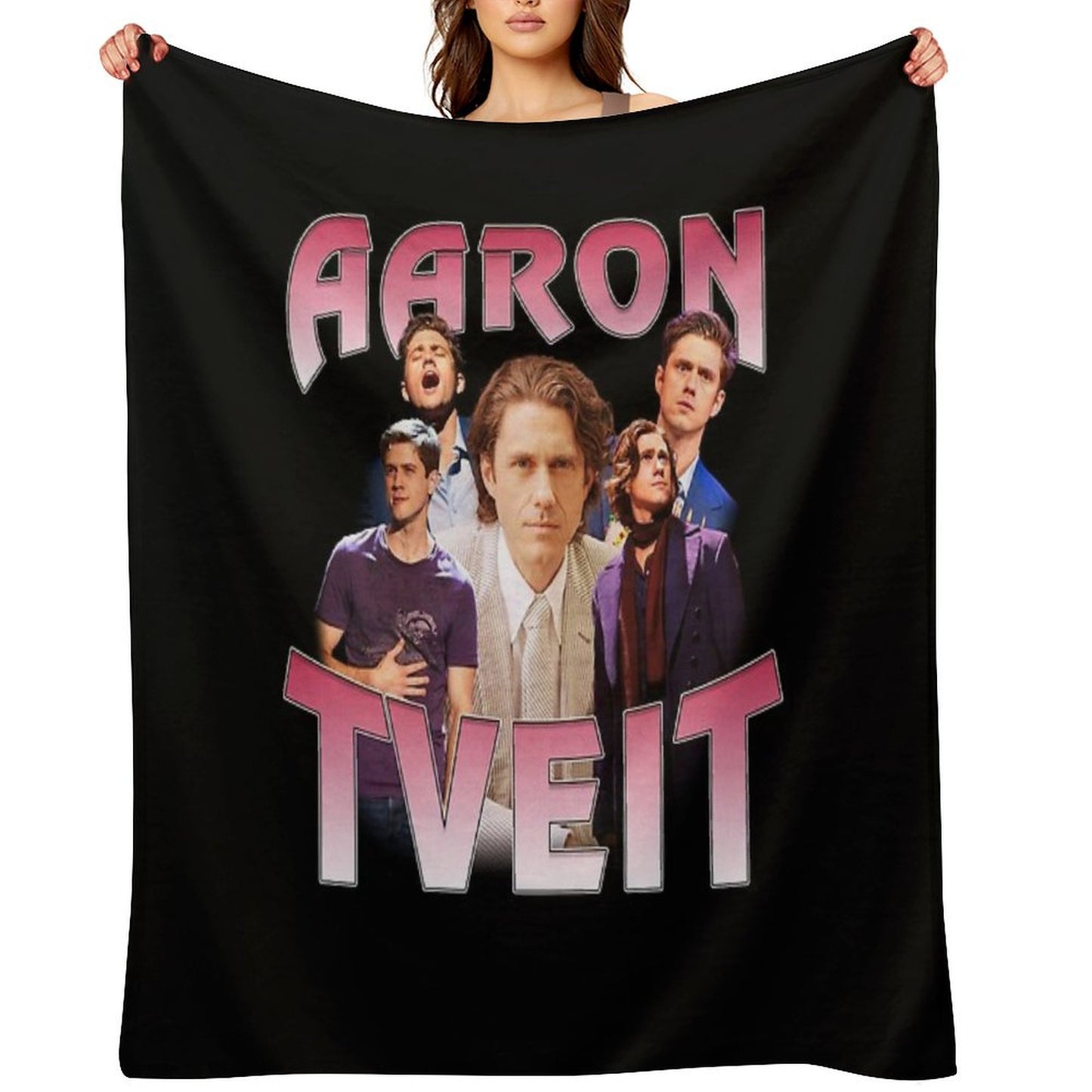 Aaron Tveit Retro Throw Blanket