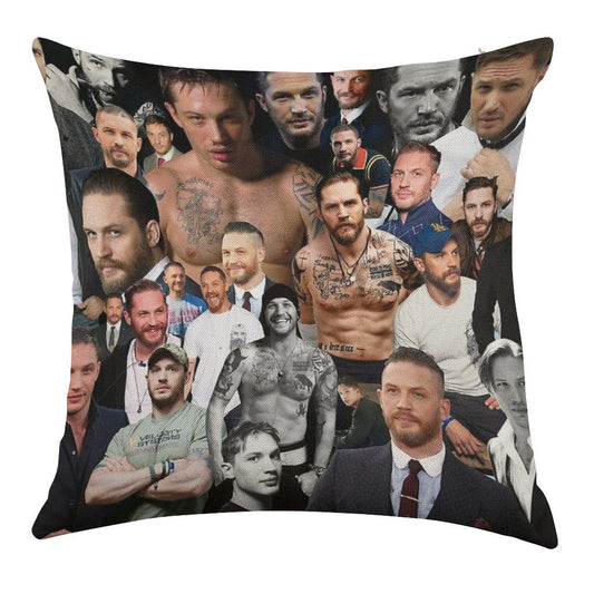 Tom Hardy Linen Throw Pillow Cover