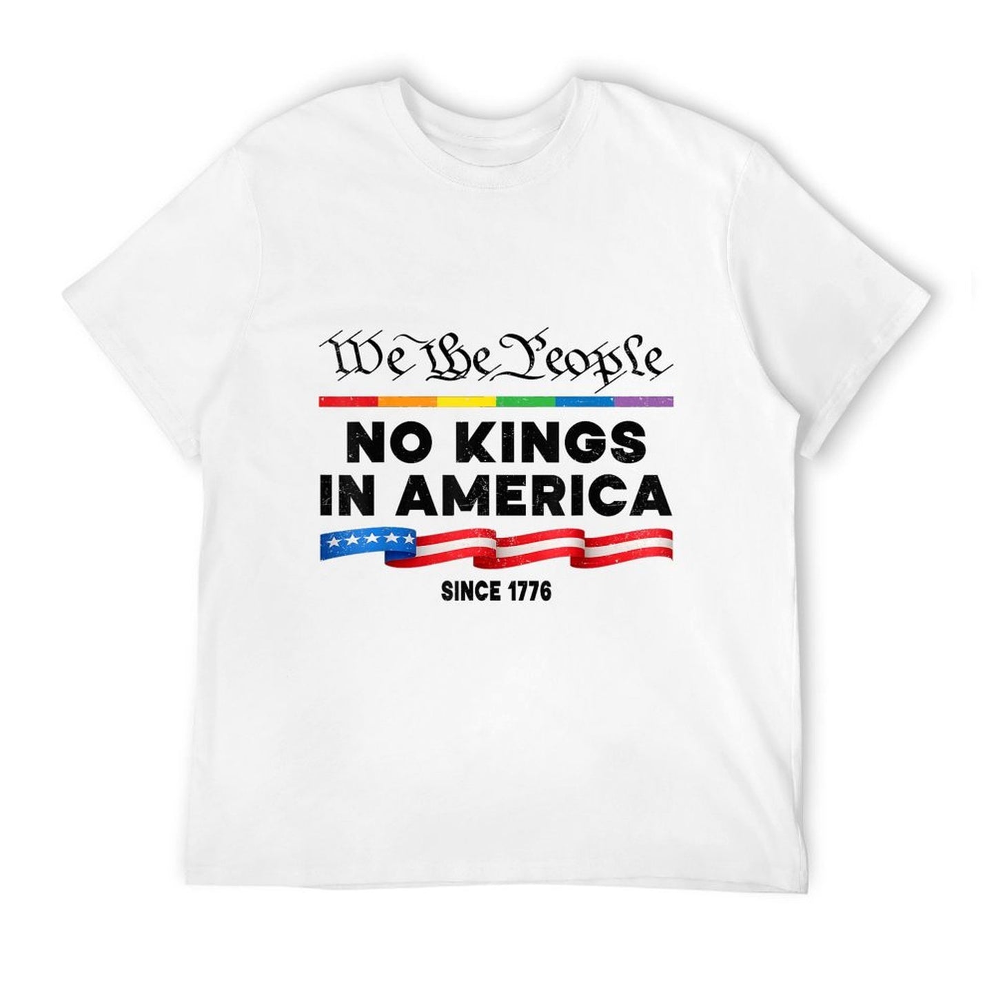 No Kings In America We The People Political Protest 4th July Stretchy T-Shirt