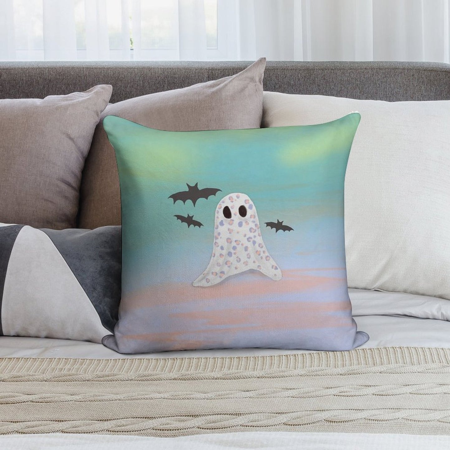 Cheetah Ghost Soft Home Decor Throw Pillow