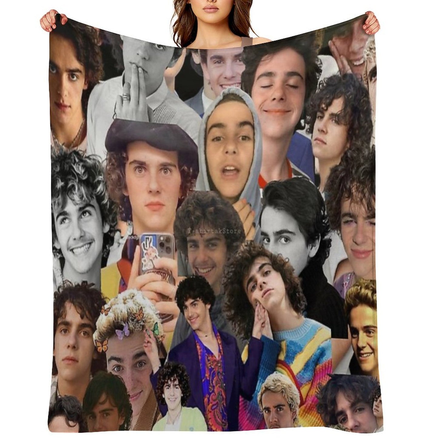 Jack Dylan Grazer Photo Collage Throw Blanket