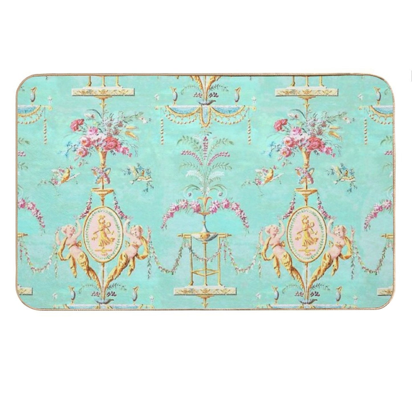 Marie Antoinette French Rococo Paris Pattern Bath Mat