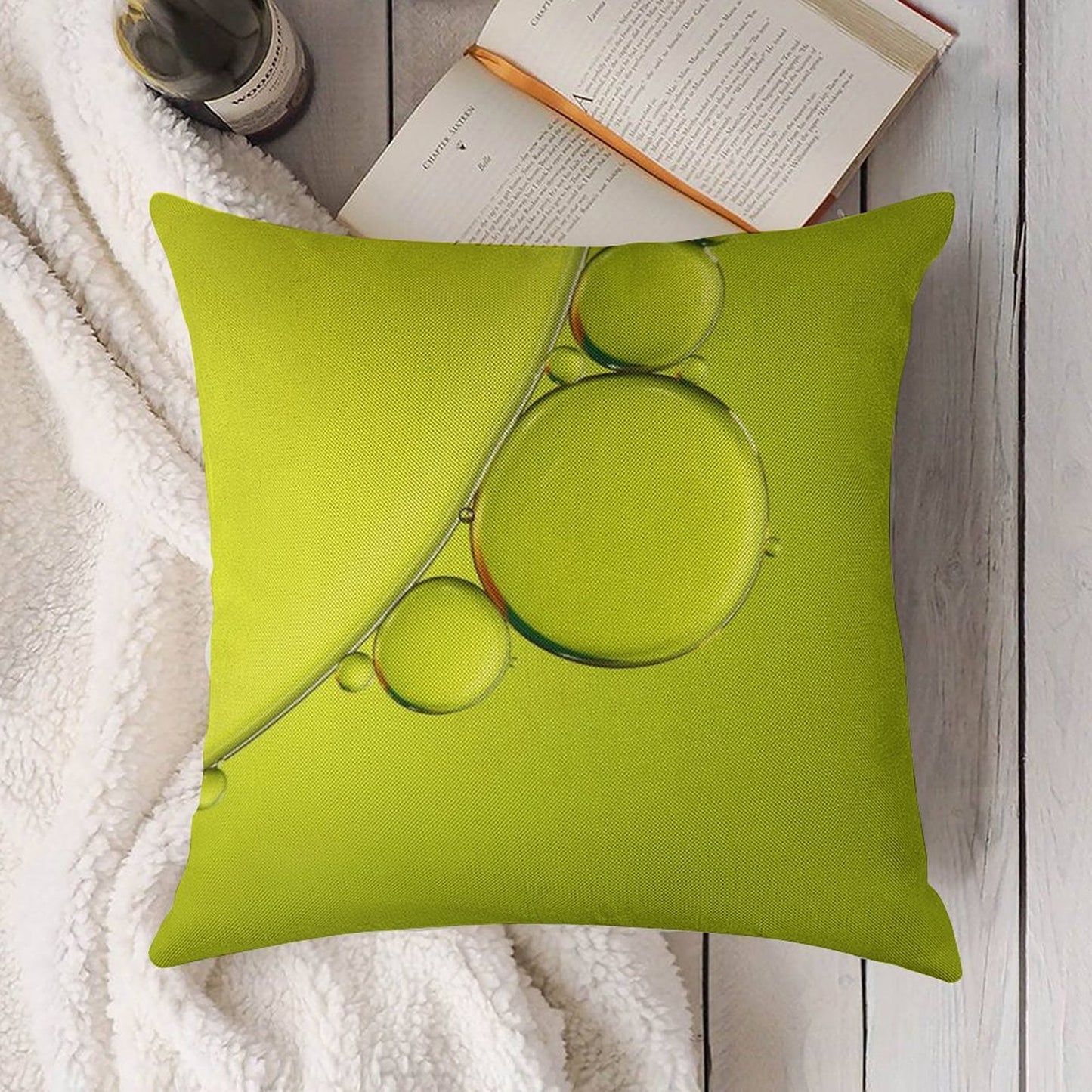 Simply Lime Linen Throw Pillow Cover