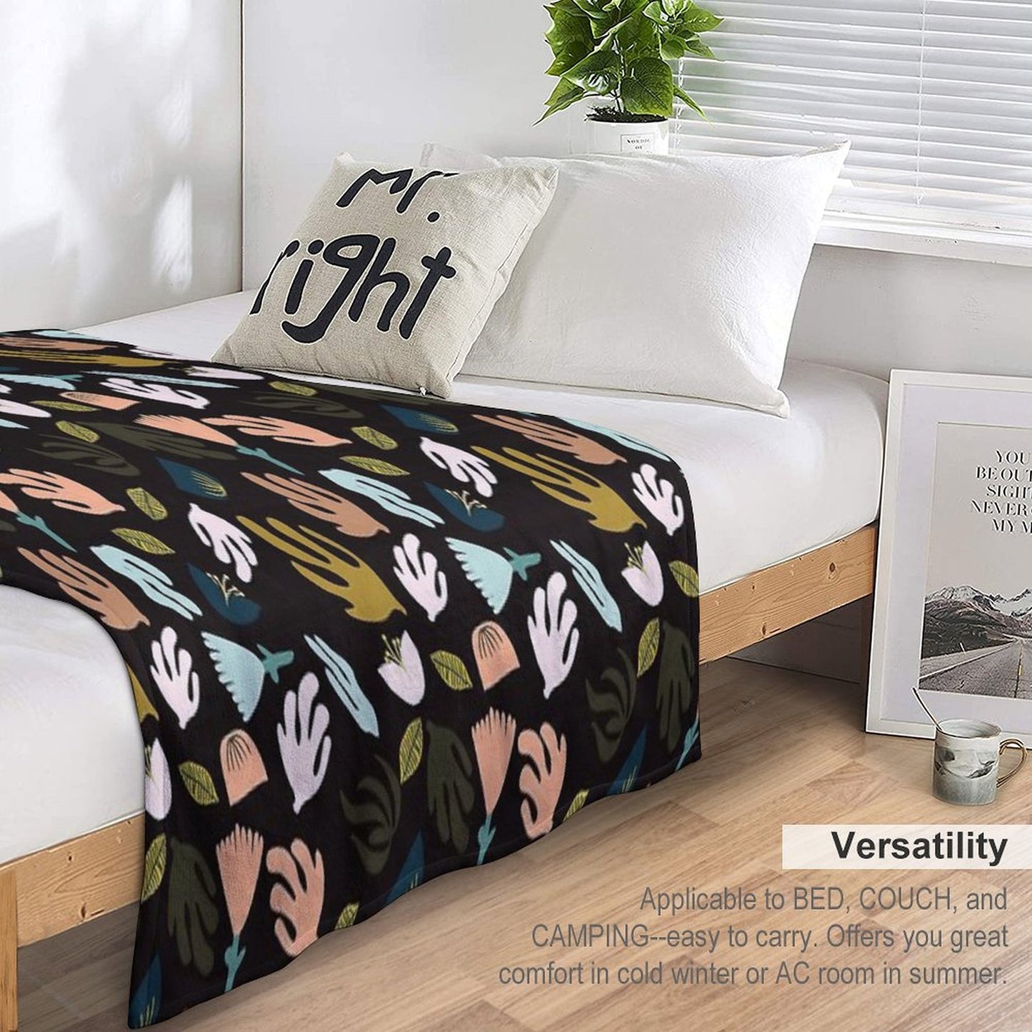 Night Garden - Inspired by Matisse Throw Blanket