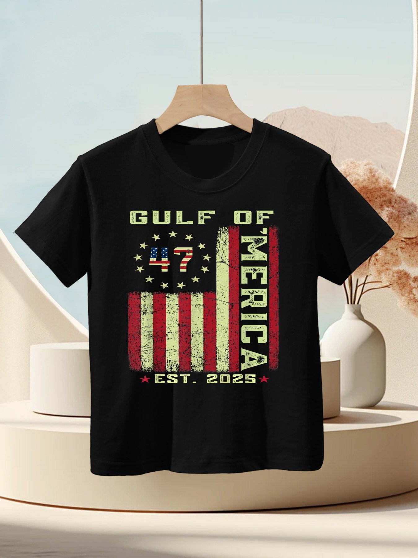 Gulf of 'Merica US Patriotic 2025 Kids T-Shirt