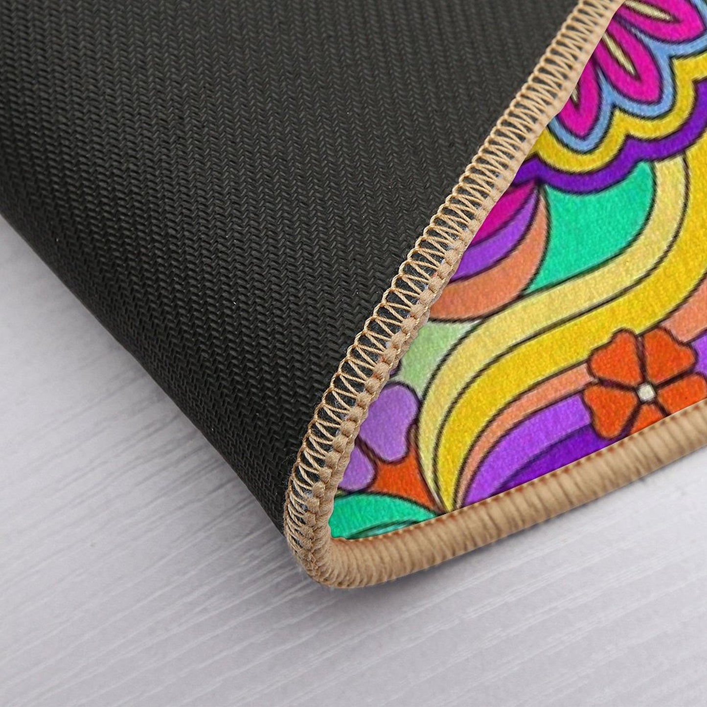 Groovy Psychedelic Flower Power Bath Mat