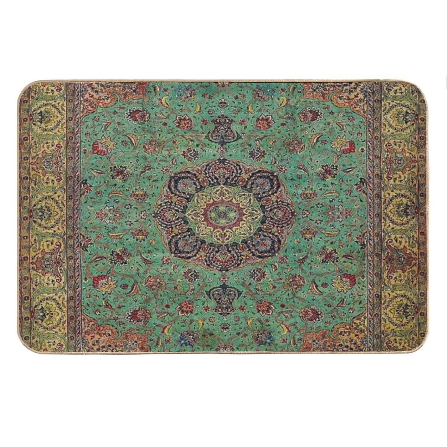 Vintage Antique Persian Carpet Bath Mat