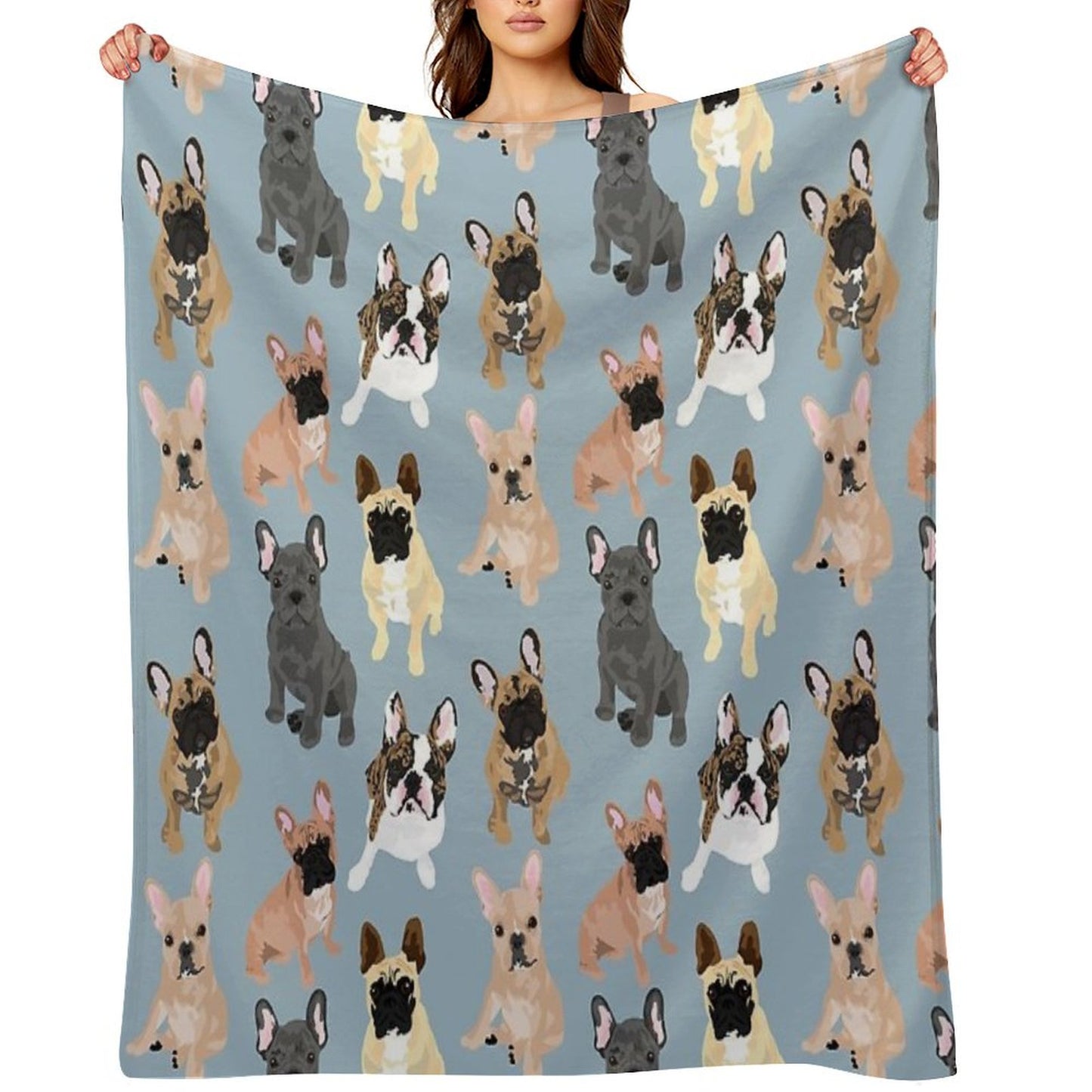 Frenchie Throw Blanket