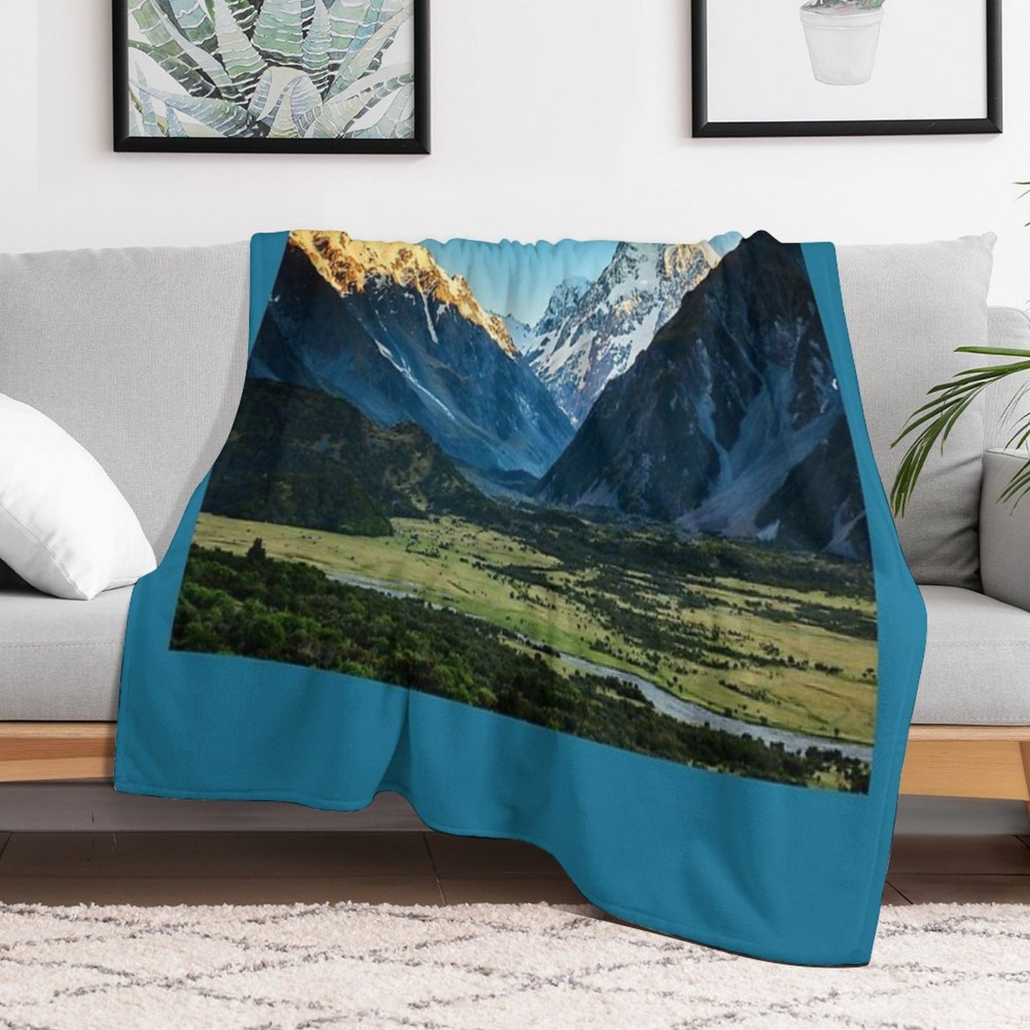 Aoraki Mt Cook Throw Blanket