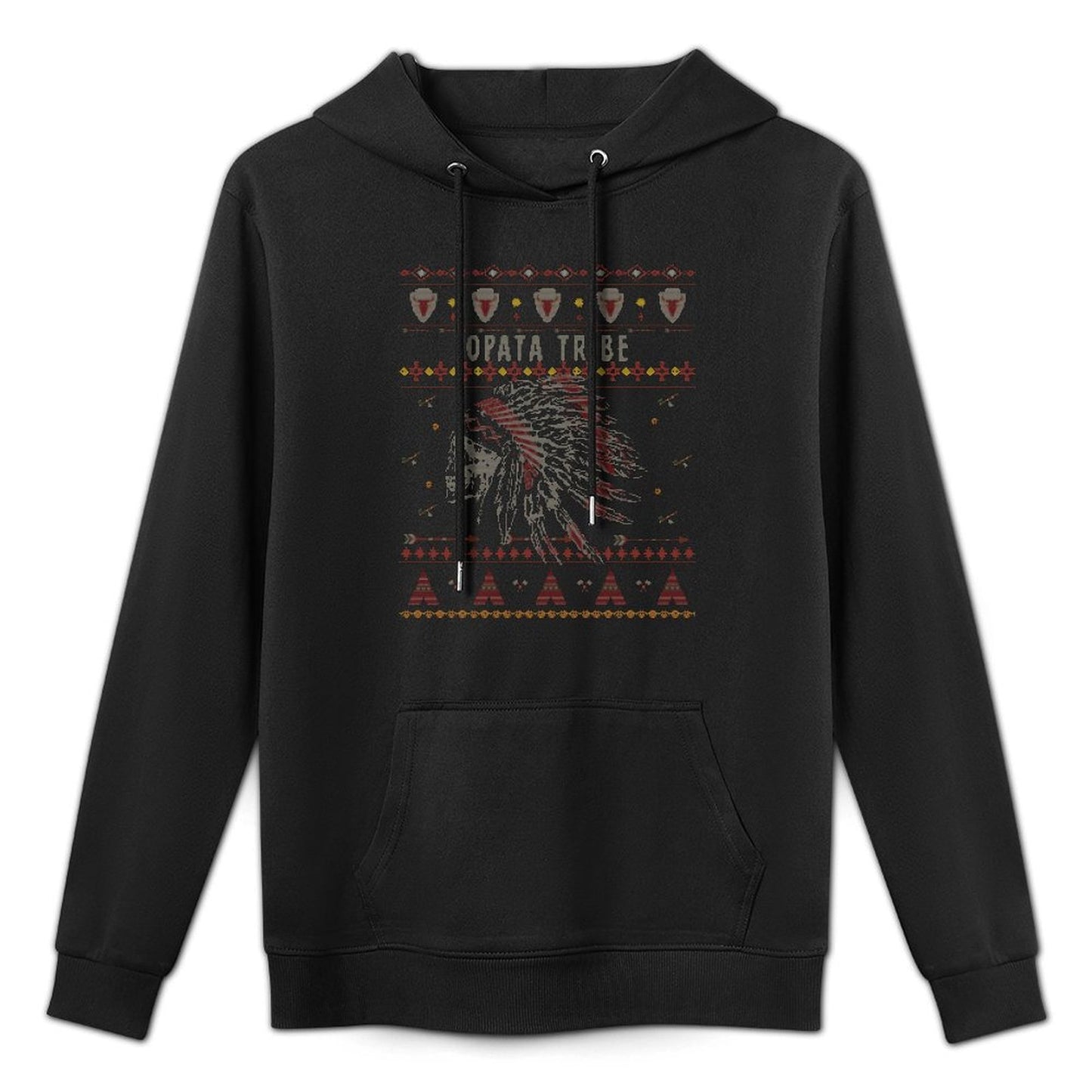 Opata American Indian Tribe Ugly Christmas Holiday Fun Shrink-Resistant Hoodie
